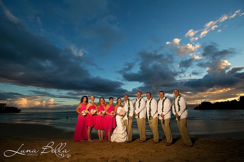 Pink and Orange Maui Wedding from Taylor'd Events Group | Photography by Luna Bella Events
