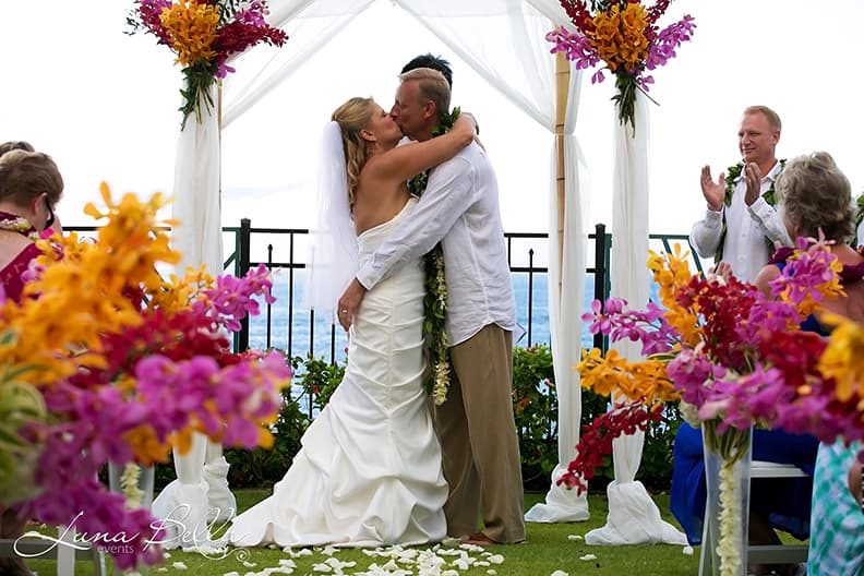 Pink and Orange Maui Wedding from Taylor'd Events Group | Photography by Luna Bella Events