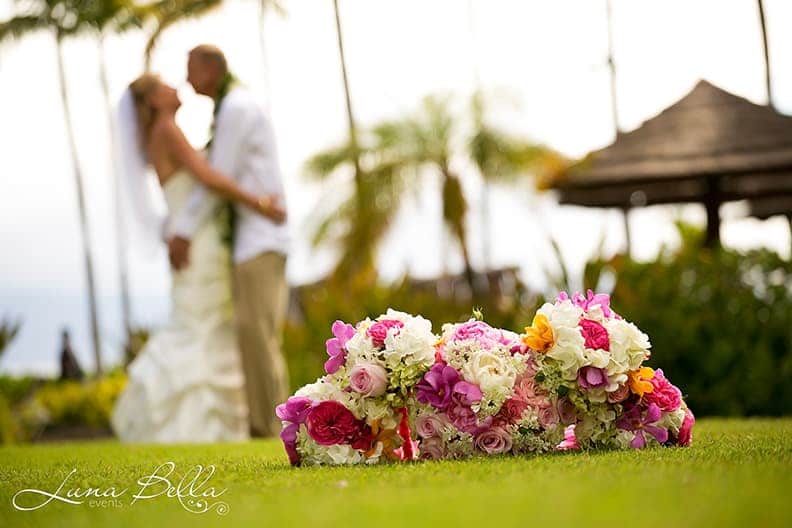 Pink and Orange Maui Wedding from Taylor'd Events Group | Photography by Luna Bella Events