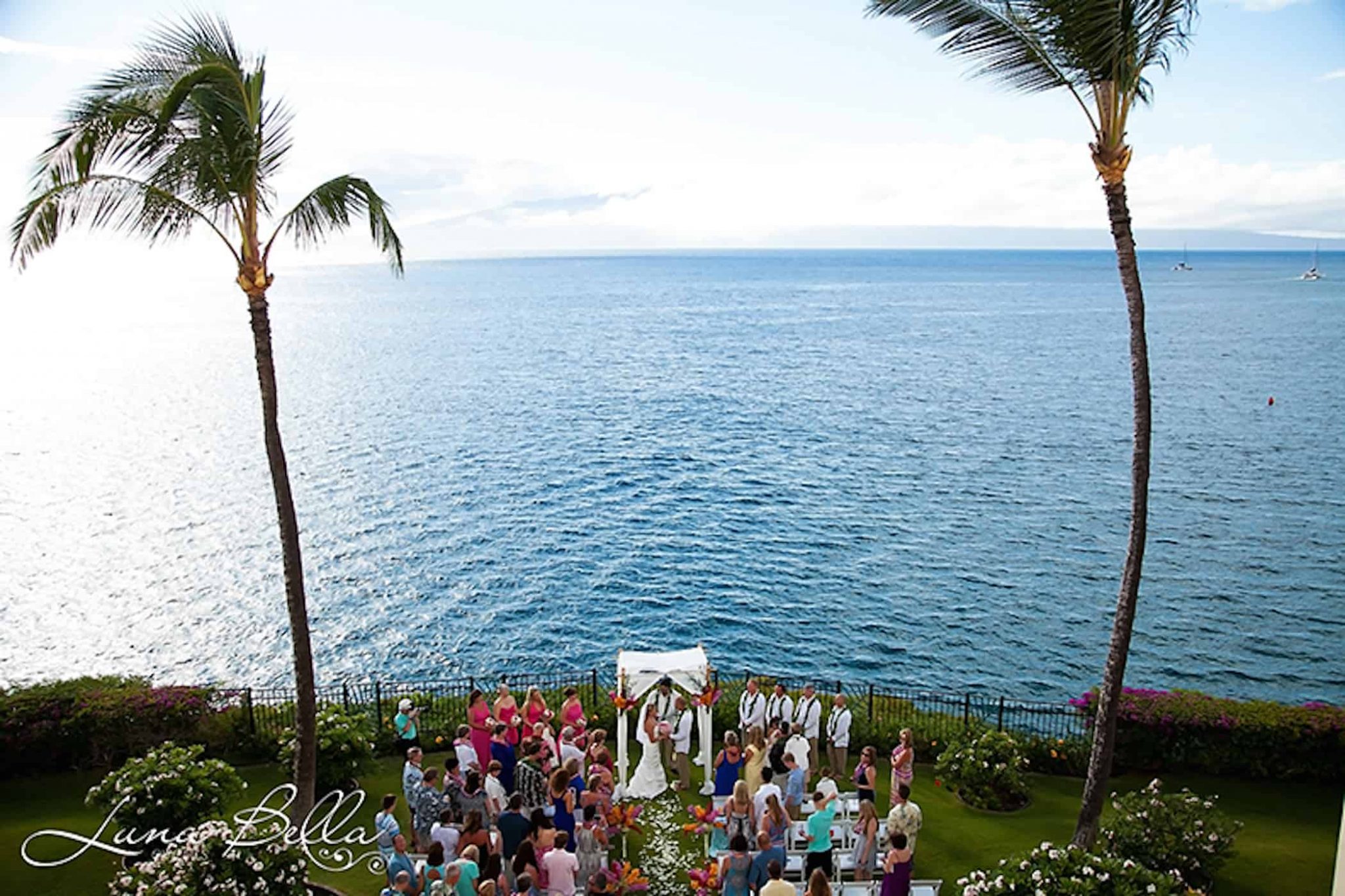 Pink and Orange Maui Wedding from Taylor'd Events Group | Photography by Luna Bella Events